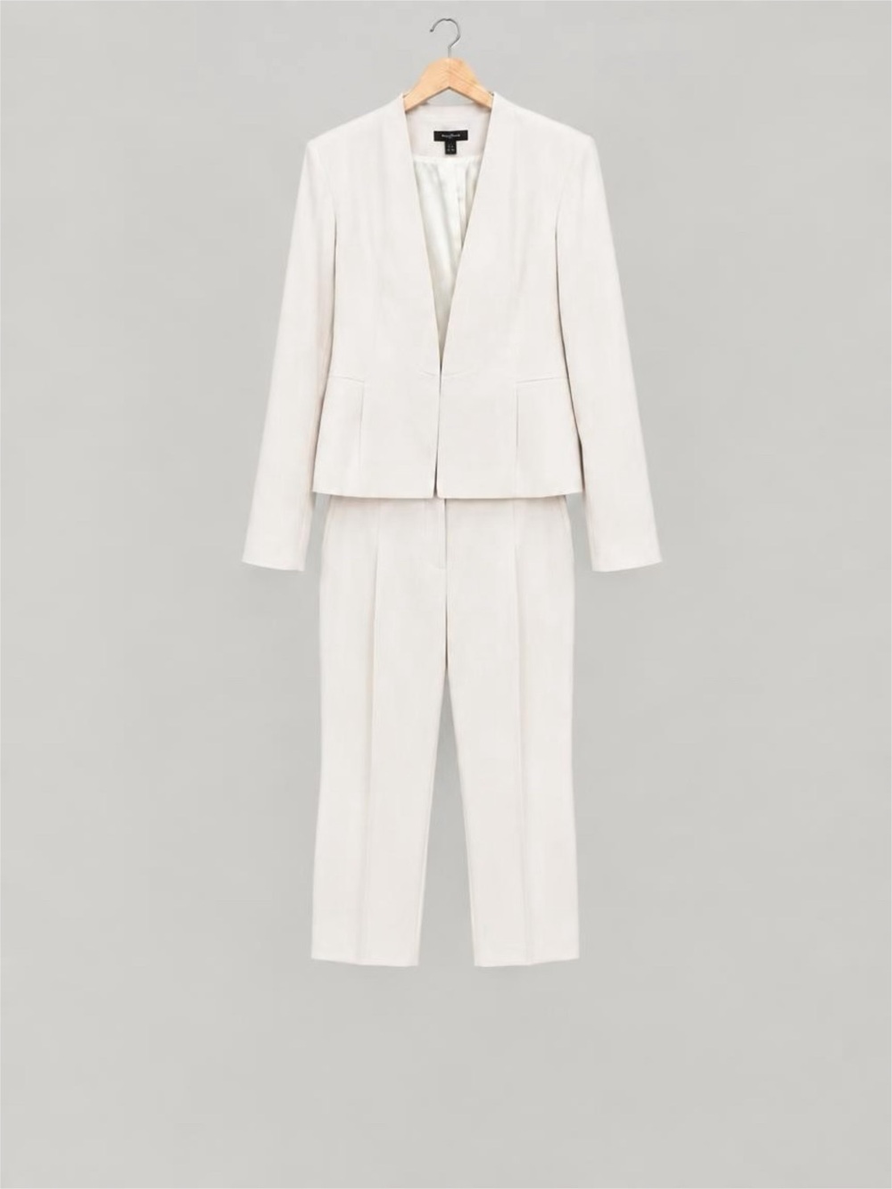 Louben Ivory Pant Suit Set Blazer 12 Pants 16 Made in Canada